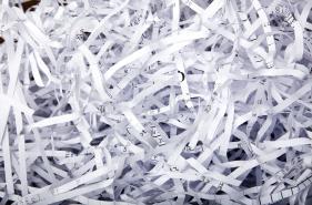 Shredded paper representing secure disposal